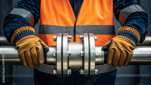 Oil prices volatility demand industry pipeline engineer hand tighten metal joint control risk energy market concept