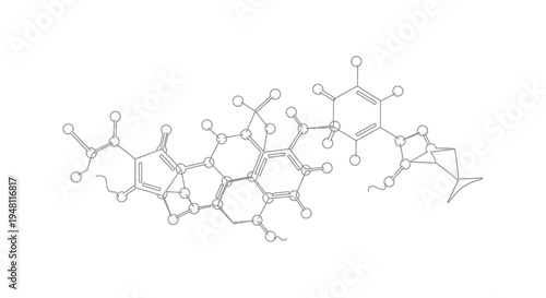 Chemical Structure of Complex Organic Molecule