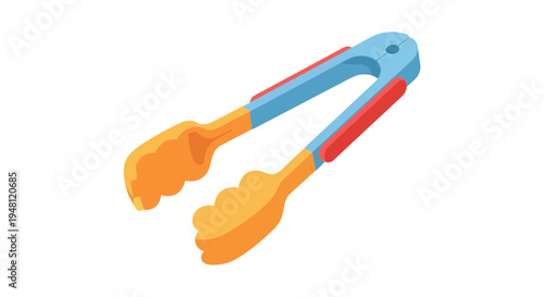 Tongs Image, Vector Illustration, Kitchen Utensil, Food Preparation, Cooking Tool, Photography