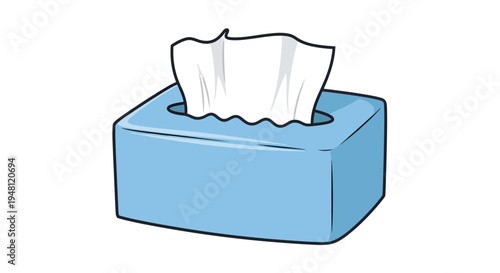 Tissue Box Vector Illustration, Flat Design, Healthcare, Hygiene, Cleanliness, Comfort