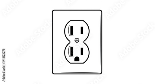 Electrical Outlet Illustration - A Common Household Power Source.