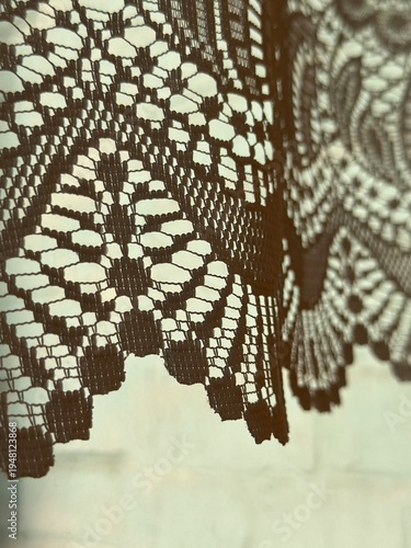 Wallpaper Mural Vintage Lace Curtain Window Wood Frame Interior Traditional Home Textile Folk Craft Nostalgic Torontodigital.ca