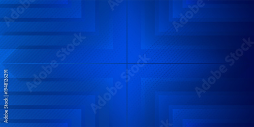 Abstract blue geometric background with dots and triangle elements, dynamic and sports banner concept.