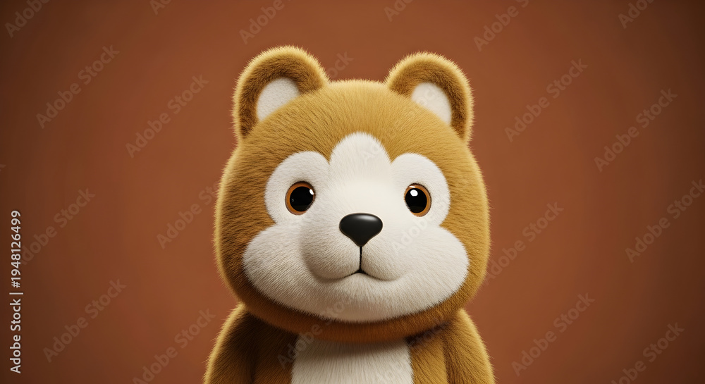 Obraz premium Friendly Cartoon Bear Graphic