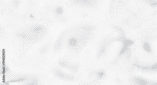 Abstract white and gray textured background with circular patterns and soft blurry effects with dot pattern with digital art