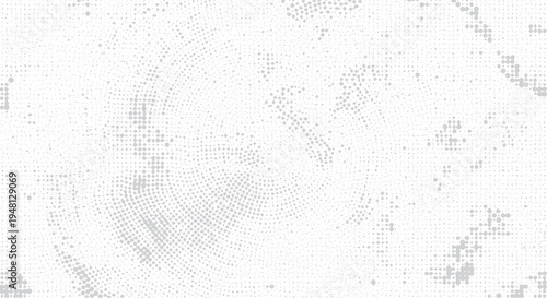 Subtle halftone pattern background with grayscale texture and abstract circular design element with dot pattern with graphic design with clean background