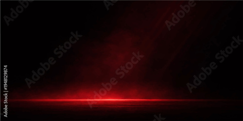 A vibrant digital illustration of a red and green abstract wave pattern featuring glowing light rays and energy motion on a dark texture backdrop