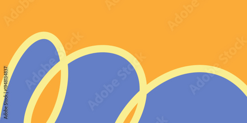 Minimal Abstract Wave Blue Orange. Clean illustration vector background with minimal flowing wave shapes in blue and orange, creating calm modern aesthetic and smooth visual balance