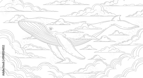 Whale jumping out of water.