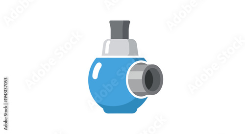 Atomizer Vector Illustration, Vector Style Graphic for Vape, Electronic Cigarette, Vaporizer