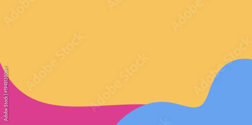 Clean Liquid Border Vector Illustration. Minimalist liquid border abstract vector background illustration featuring smooth colorful curves at the bottom for text-focused designs.