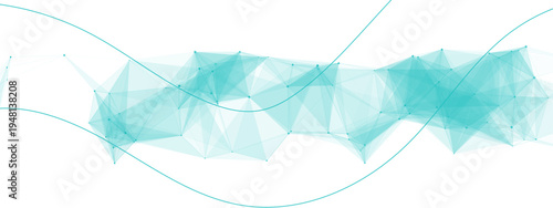 Vector Abstract digital art forms innovative network composed of various geometrical shapes, stylish layout cutting-edge design, with waves that are soft.