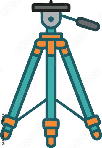 Camera Tripod Vector Graphic for Professional Photography Equipment