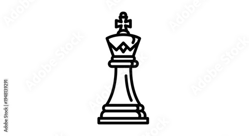 Detailed drawing of a chess queen.