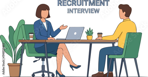 Recruitment Interview with HR Professional and Job Candidate