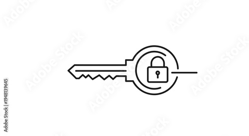 Key Unlocking Lock Mechanism Closeup.