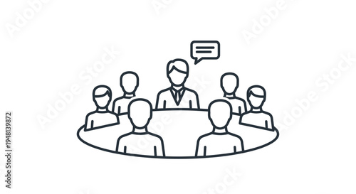 People sitting around a meeting table.