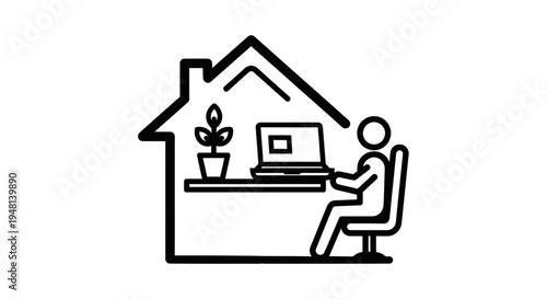 Person sitting at desk with laptop.
