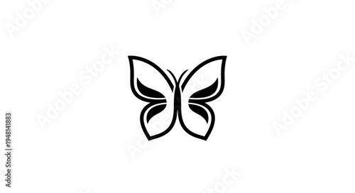 Elegant Butterfly Silhouette - A Symbol of Transformation and Beauty.