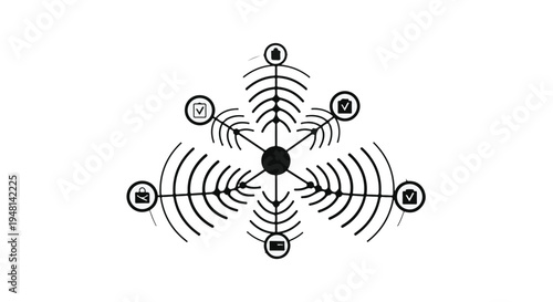 network connection technology wifi signal illustration