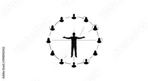 connected people network teamwork concept