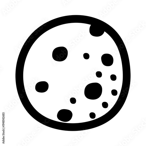 Cookie Icon Isolated on White Background – Sweet Dessert Symbol