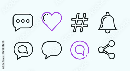 Social media icons set