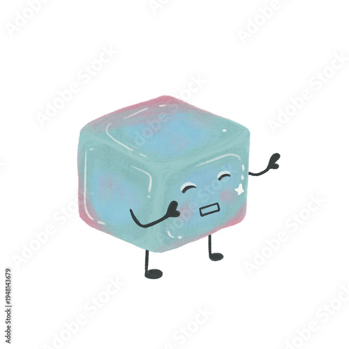 Kawaii Geometric Character Illustration
