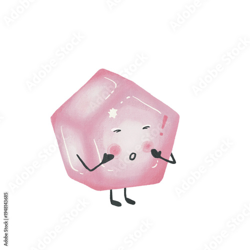 Cute Character Illustration, Geometric Mascot, Kawaii Clipart