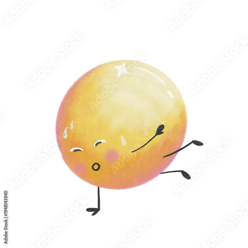 Cute Circle Character Illustration
