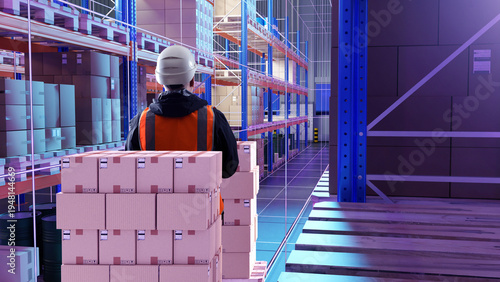 Smart warehouse logistics. ...
