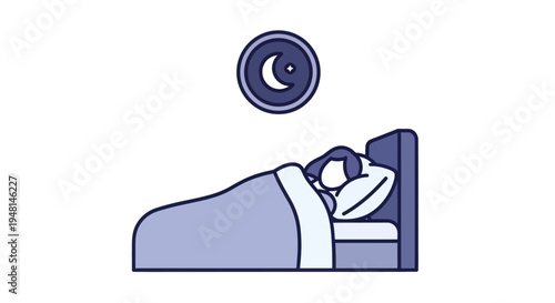 Person Sleeping in a Bed.