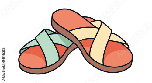 Colorful Strappy Summer Sandals.