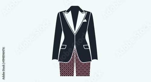 Black and white formal mens jacket.