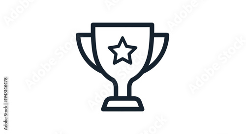 Trophy Cup with Star Symbol.
