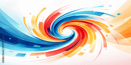Colorful Abstract Spiral Wave Background