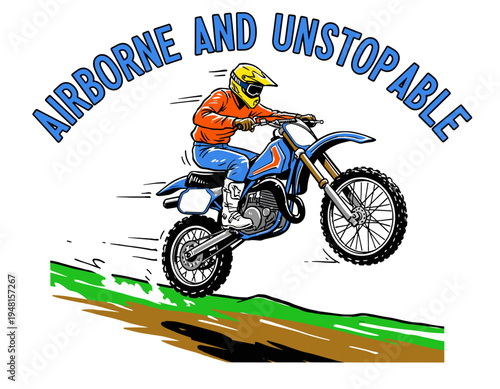 Build for speed. Motorcycle print design for t shirt print, poster, sticker, background and other uses. Legend race. Road speed graphic print.