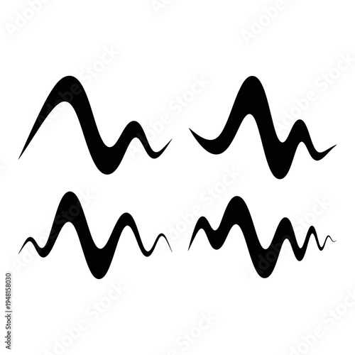 Abstract Waveforms Set