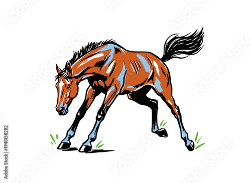 vector illustration of a horse