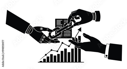 business partnership handshake and growth graph