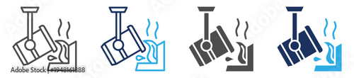 smelting icon set multi concept