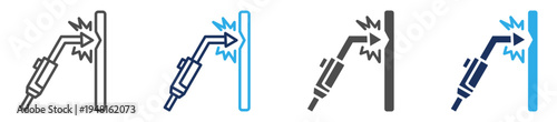 welding icon set multi concept