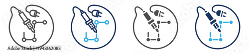 soldering icon set multi concept