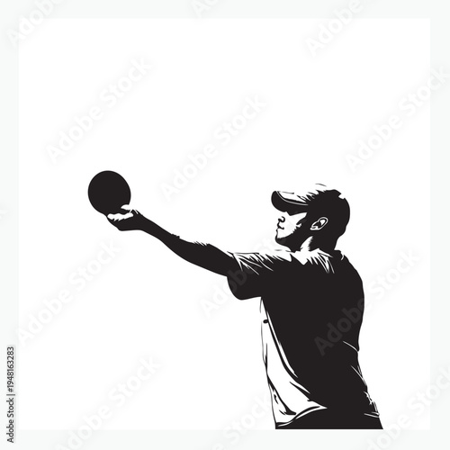 tennis player silhouette