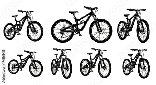 Mountain Bike Silhouettes Collection