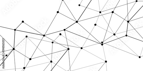Vector Abstract network of connected dots represents innovative data pathways and communication, symbolizing interrelation