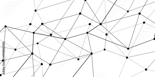 Vector Abstract grid network, symbolizing digital connectivity and data flow, interconnected nodes with dynamic connections represent technology advancement and network systems.