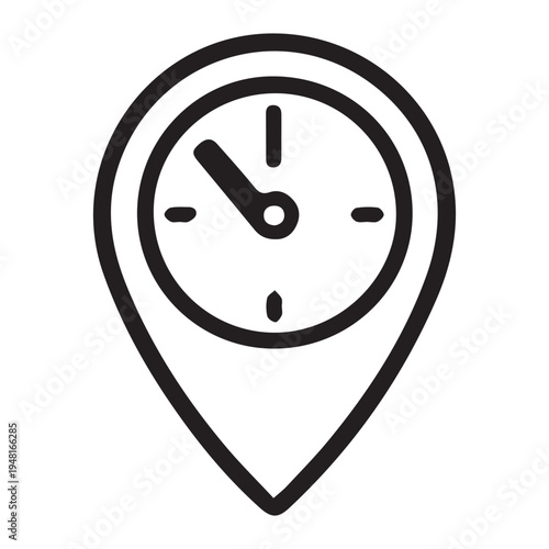 Modern vector illustration of a punctual person running with briefcase in city street against clock background