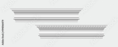 Classic Decorative Wall and Ceiling Molding Set – Elegant Crown Molding, Baseboard, and Architectural Trim Vector Collection
