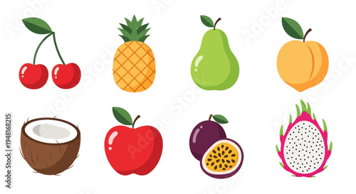 Colorful assortment of fresh fruits